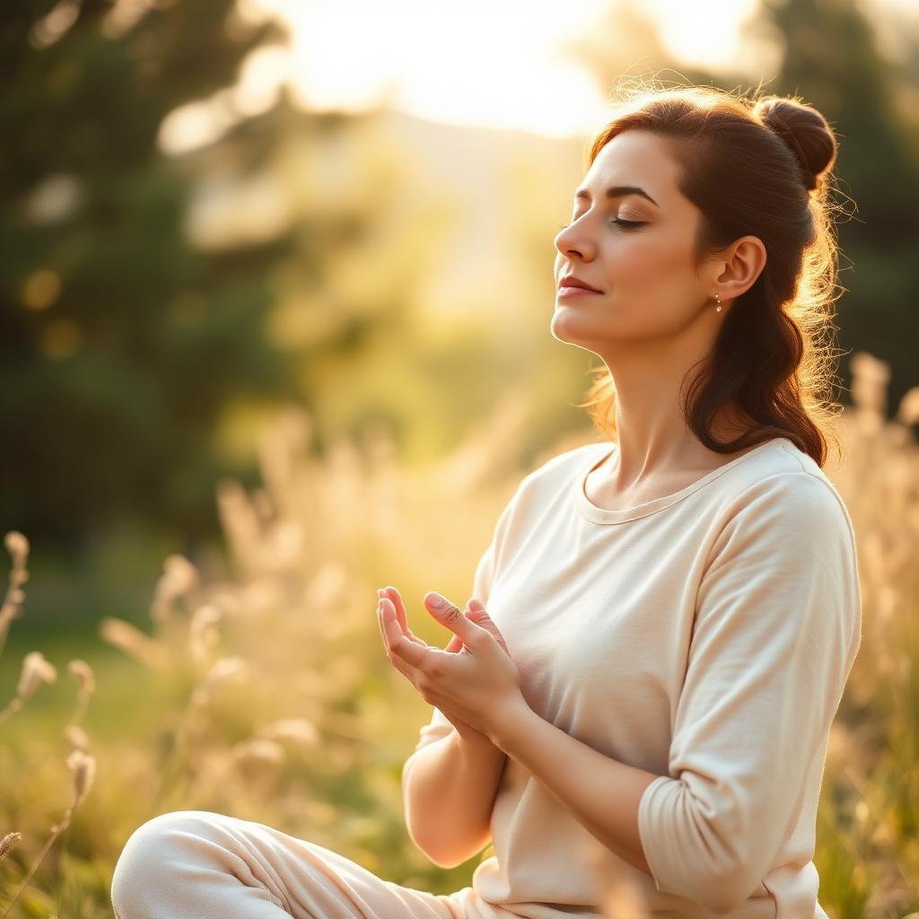 Pessoa a meditar em harmonia, em busca de equilíbrio através da terapia